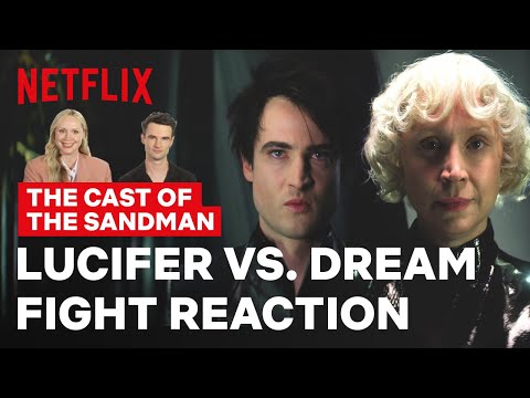 The Sandman's Tom Sturridge & Gwendoline Christie React to Dream vs. Lucifer Fight | Netflix