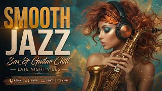 Smooth Jazz & R&B 🌙 Late Night Saxophone & Guitar for Relaxing Romantic Nights