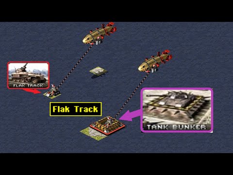 Bunker Flak Track vs Flak Track - Red Alert 2