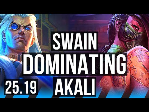 SWAIN vs AKALI (MID) | 500+ games, Dominating | KR Diamond | 25.19
