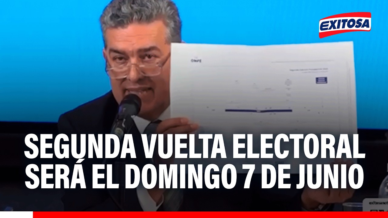 🔴🔵 Jefe interino de la ONPE ratifica que Segunda Vuelta Electoral se realizará el domingo 7 de junio