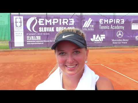 EMPIRE Slovak Open 2018: QFinal, interview, Vivien JUHASZOVA (SVK) - Claire LIU [4] 6-2 7-5