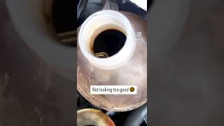 Coolant looking abit black.. 😖 #mechanic #mechaniclife