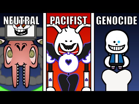 Undertale All Endings ANIMATED (Neutral, Pacifist, Genocide)