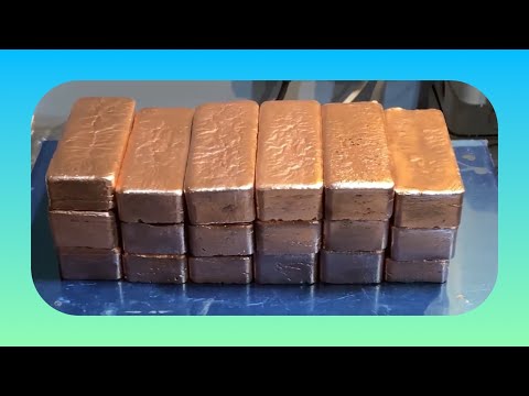 Melting a bucket of copper in to nice little ingots. Metal melting. Asmr. Trash to treasure.
