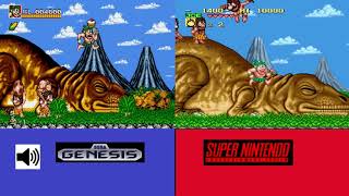 SNES vs Genesis. Joe and Mac playthrough