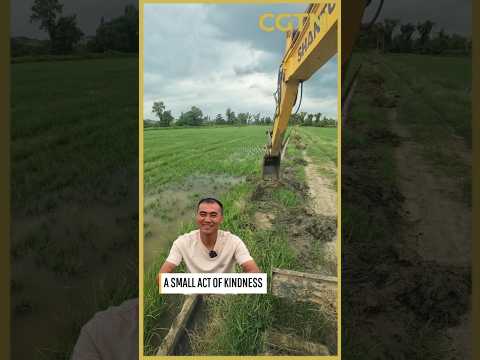 Excavator driver's act of kindness on his way home