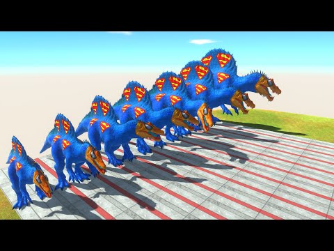 Fastest Size of All Units- Colored Animals Races in Animal Revolt Battle Simulator Part 1