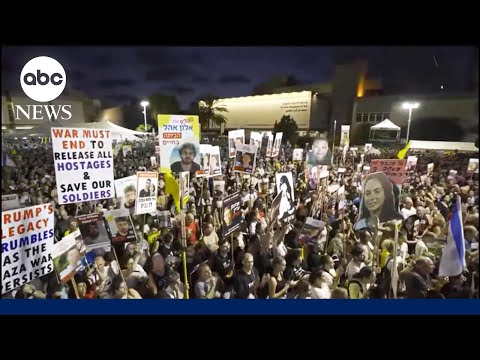 Hostage families desperate for a deal attend massive Tel Aviv protest