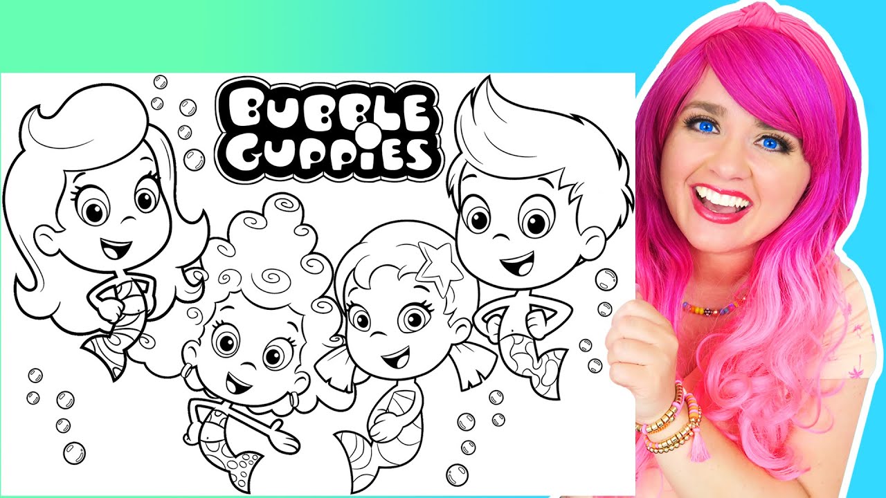 Coloring Bubble Guppies Coloring Pages | Molly, Gil, Deema & Oona | Crayola Crayons