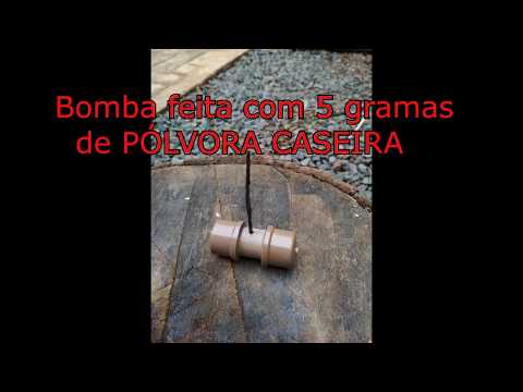 Bomba feita de pólvora caseira