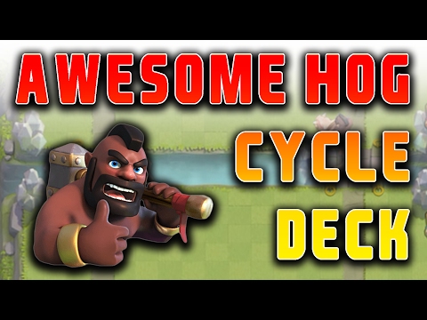 New 12 Win Challenge Deck Fast Hog Cycle Using Hog Rider and Legendary Log