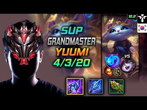 GrandMaster Yuumi Support vs Lulu - 천상계 서폿 유미 루덴 콩콩이 - LOL KR 12.2