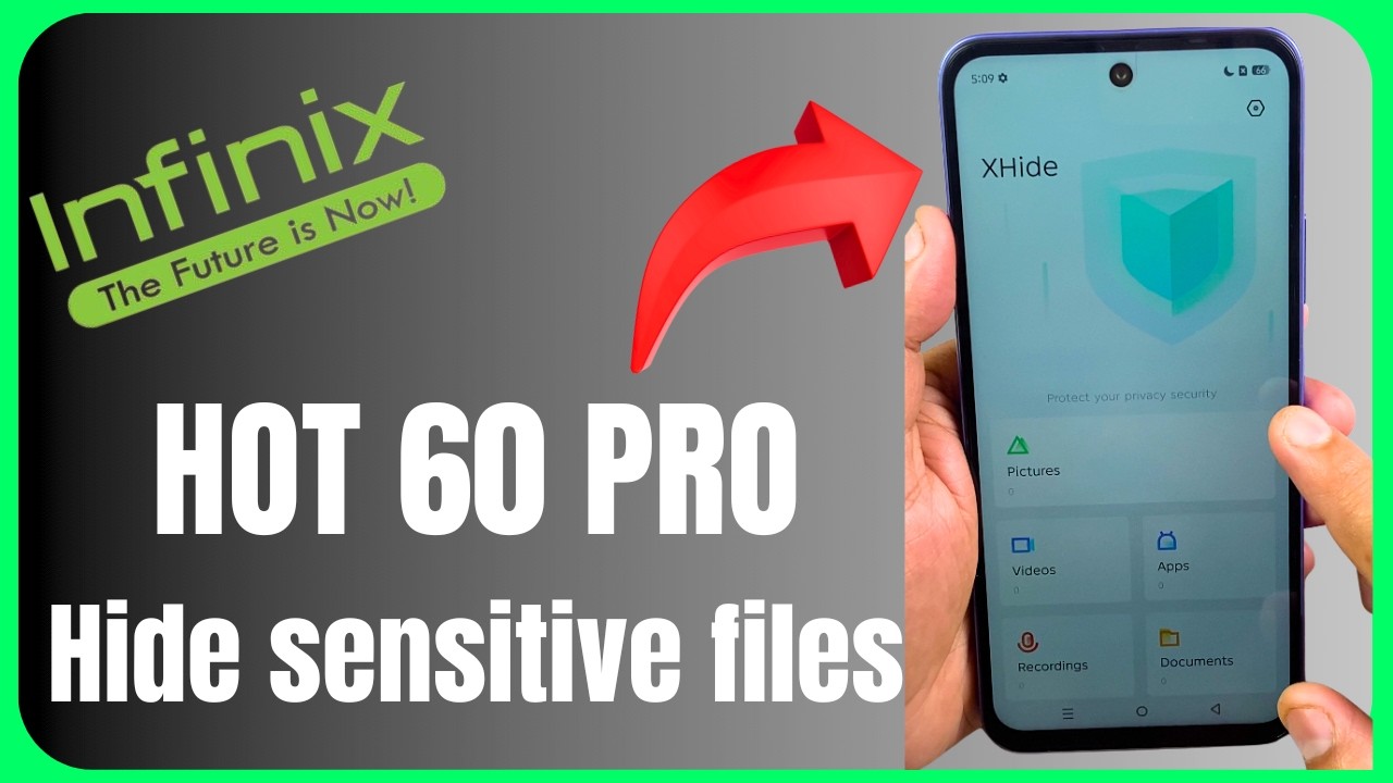 Hide sensitive files infinx hot 60i security settings