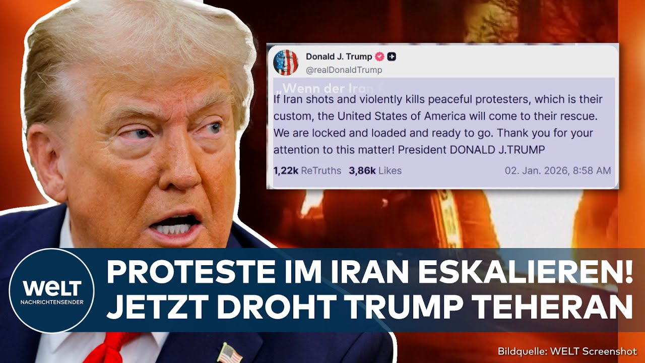 IRAN: Mehrere Tote bei heftigen Protesten! Jetzt droht Trump Teheran mit direktem Eingreifen!