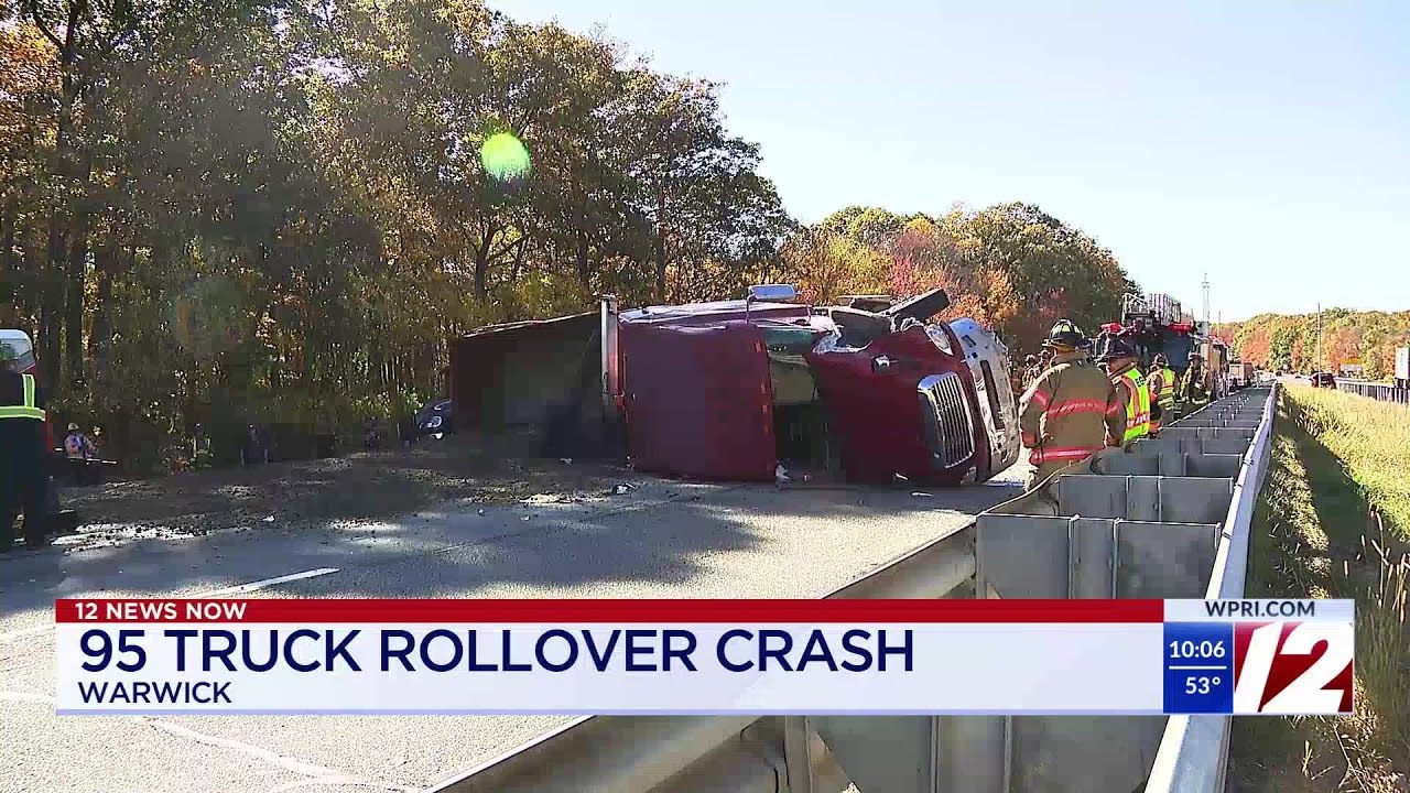 5 injured in tractor-trailer rollover crash