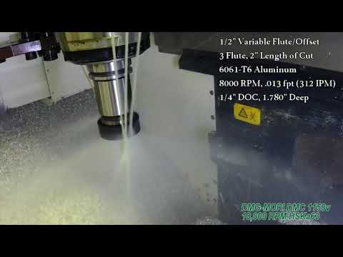 DMG DMC1150V aluminum slotting