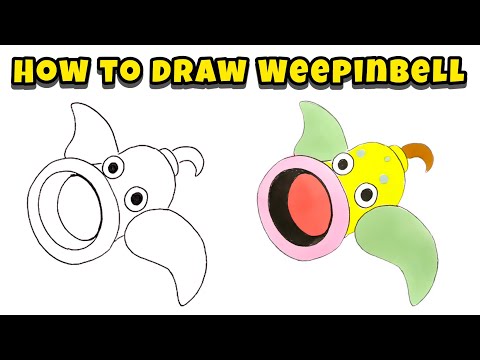 How to Draw Weepinbell – Grass/Poison-type Pokémon Picture Creation