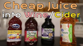 Cheap Juice into Wine/Cider (Bread Yeast vs Wine Yeast)