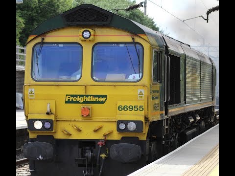 FREIGHTLINER 66955 clags through Marks Tey 14/08/18