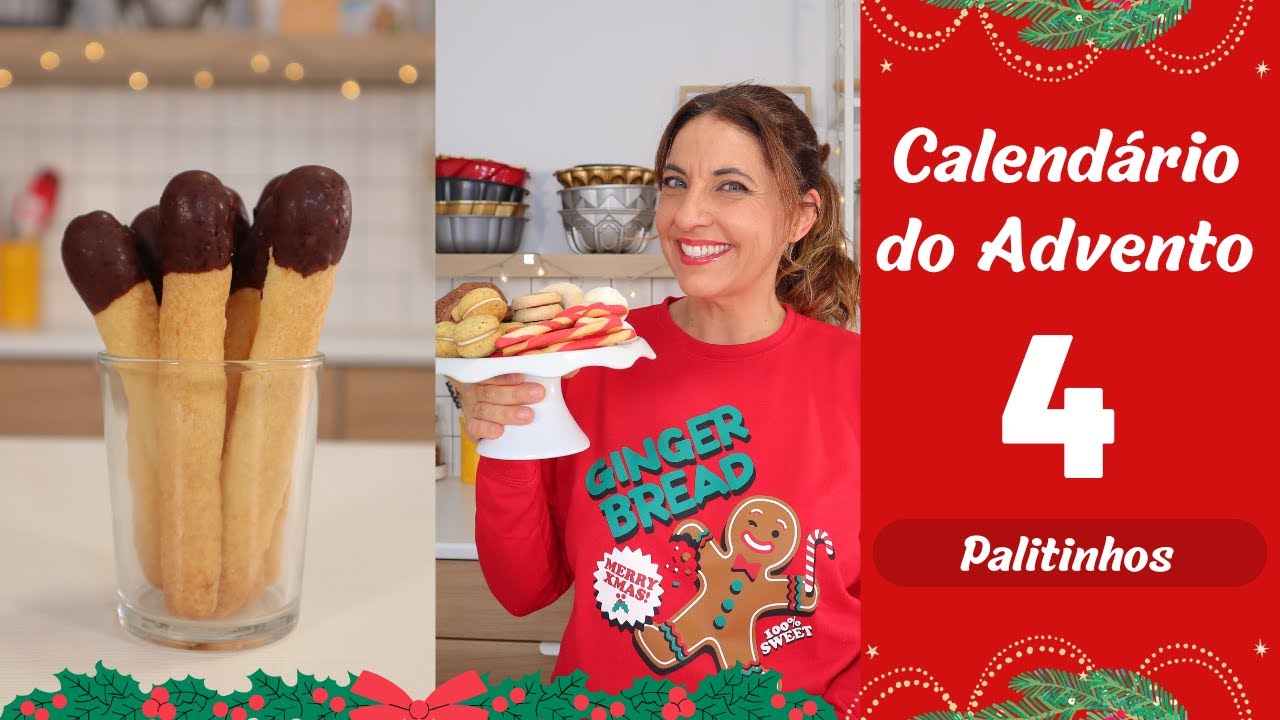 Palitos crocantes de gengibre e laranja com chocolate- Calendário do Advento 4