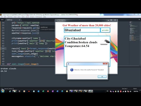 Make A Weather App In Python Tkinter Python Software Development Course Project 3