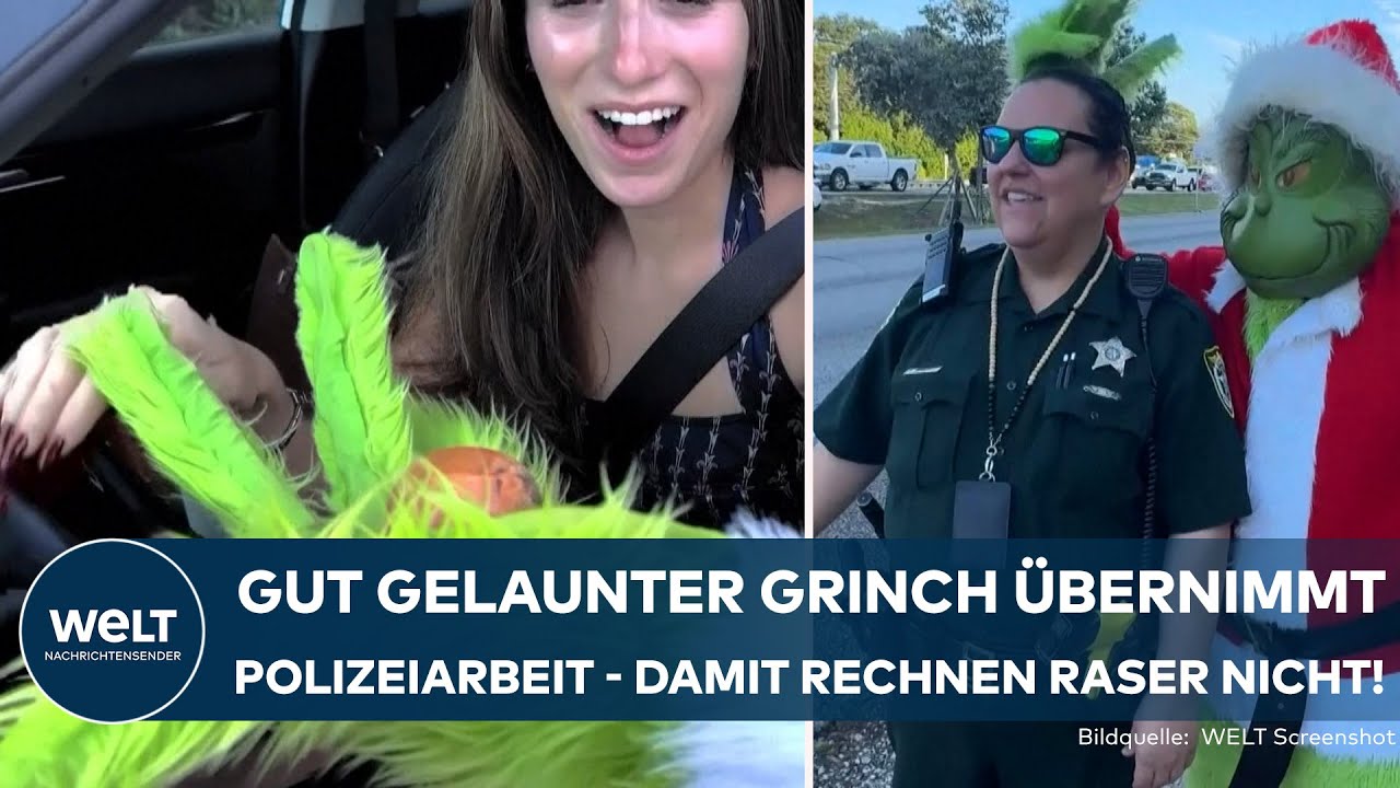FLORIDA: Gutmütiger Grinch stellt Raser vor die Wahl! Weihnachtsstimmung bei der Polizei