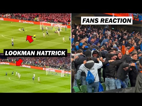 Atalanta Fans Crazy Reactions to Lookman Hattrick vs Bayer Leverkusen | Europa League Final