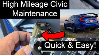 Honda Civic Spark Plugs Replacement 10th Gen 1.5L Turbo DIY Maintenance 2016-2021