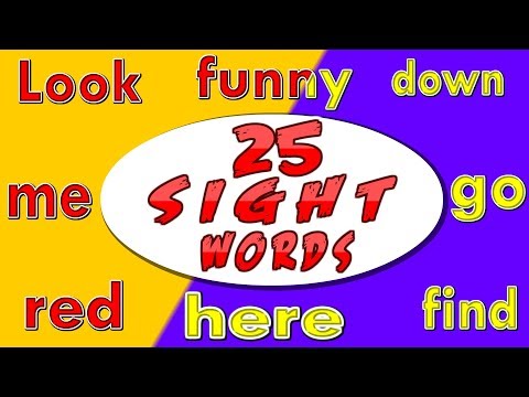 25 Sight Words |Sight words with sentence | Kindergarten | kid2teentv | English words Video