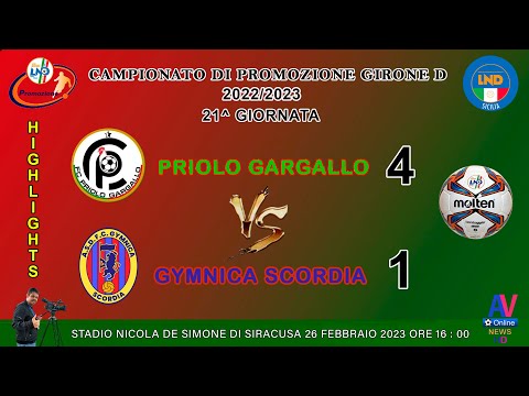 VIDEO HIGHLIGHTS PRIOLO G. - SCORDIA - CAMPIONATO DI PROMOZIONE GIRONE D 2022/2023 .