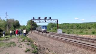 preview picture of video 'Amtrak Pennsylvanian #42 w/ horn at MP 225 in Tyrone Pa HD'