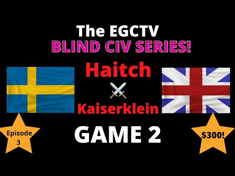 AOE 3 (DE) Haitch vs Kaiserklein! Blind Civ Series $300 Match - GAME 2!