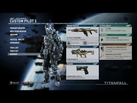 Titanfall Beta - Pilot and Titan Loadout Screens