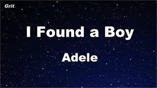 I Found a Boy - Adele Karaoke 【No Guide Melody】 Instrumental
