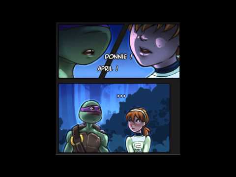 TMNT 2012 April and Donnie. Comic Apritello part 1