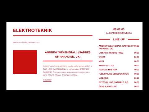 Andrew Weatherall @ ELEKTROTEKNIK - BXL (BE) [TWISTED HARDWARE/DEMOCRAZY] (feb 2003)
