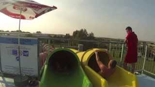 Falling Into the Twister Water Slide