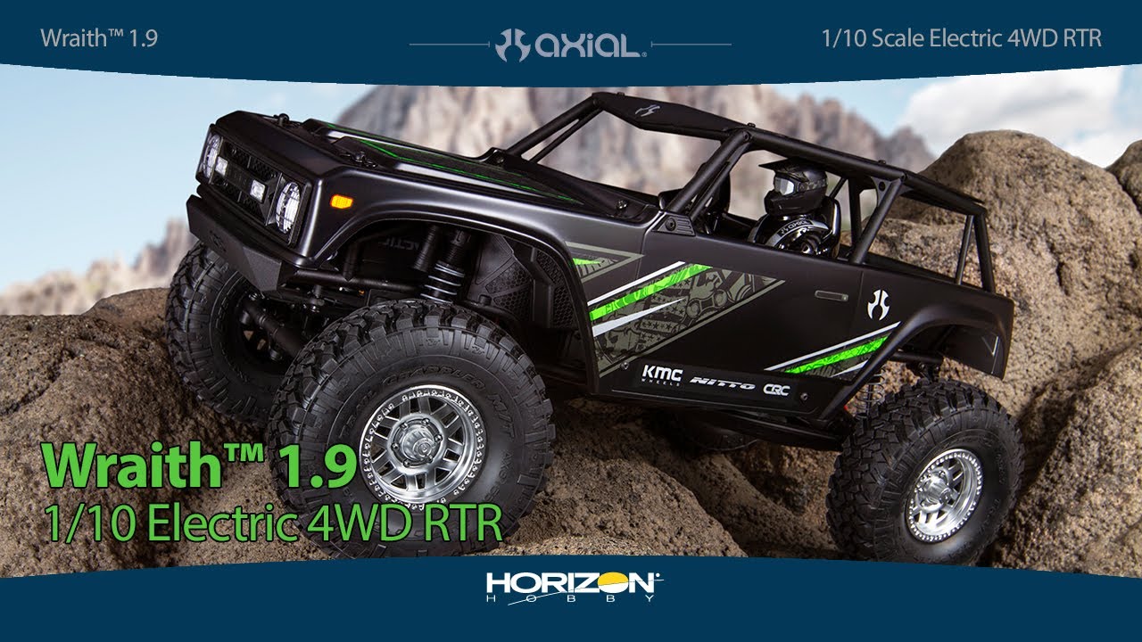 RC auto Axial Wraith 1.9 4WD 1:10 RTR, černá