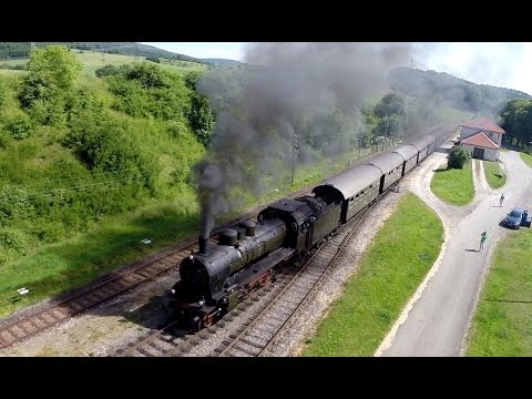 Trains From The Air -  steam train w sound-Dampflok Luftaufnahmen