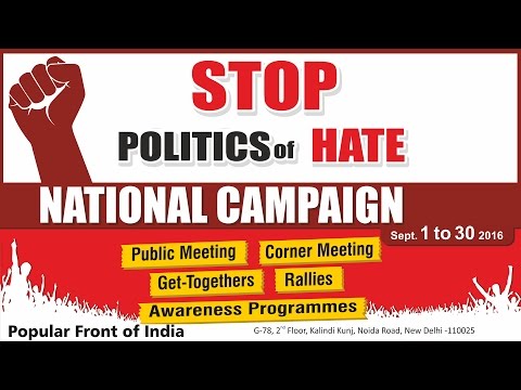 "Stop Politics of Hate"