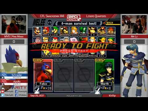 CFL Smackdown 144 Melee - MVG | King Momo (Falco) vs MrLz (Marth) - Losers Quarters