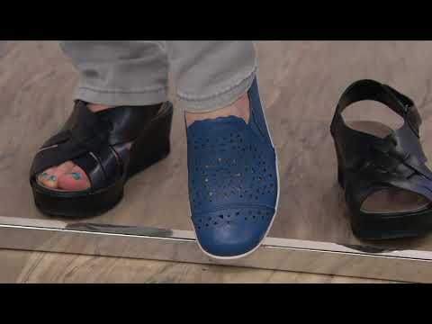 Earth Origins Perforated Slip-on Shoes - Celeste on QVC