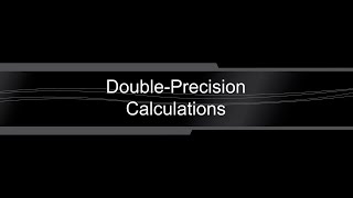 double-precision calculations
