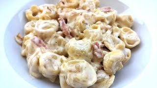 👩‍🍳 PASTA TORTELLINI CON QUESO, NATA Y BEICON. 👌//BEATRIZ COCINA.