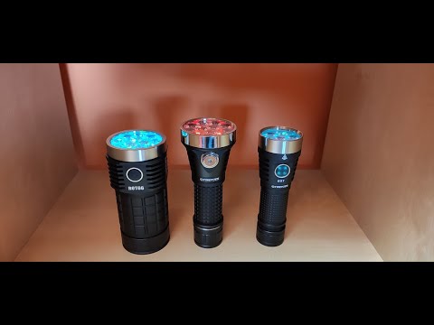 Fireflies E12R vs E07 and Rot66 comparison with beamshots (Nichia sw45k versions)