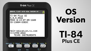 TI-84 Plus CE: Check Operating System Version