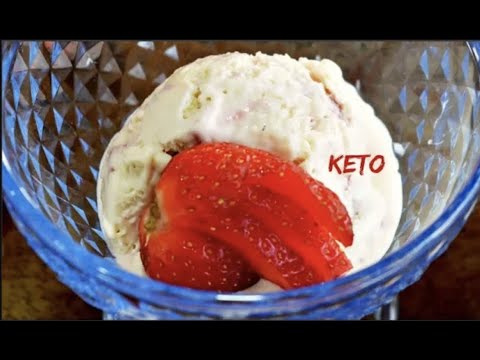 Keto Strawberry Swirl Frozen Custard | Keto Icecream | Keto Recipes | Low Carb
