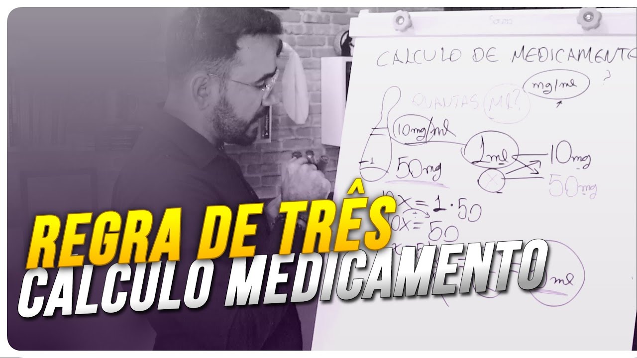 CÁLCULO DE MEDICAMENTO (REGRA DE TRÊS) FÁCIL E RÁPIDO!