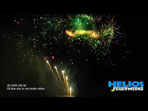 ID 00554 CB blue star to red strobe willow w blue star